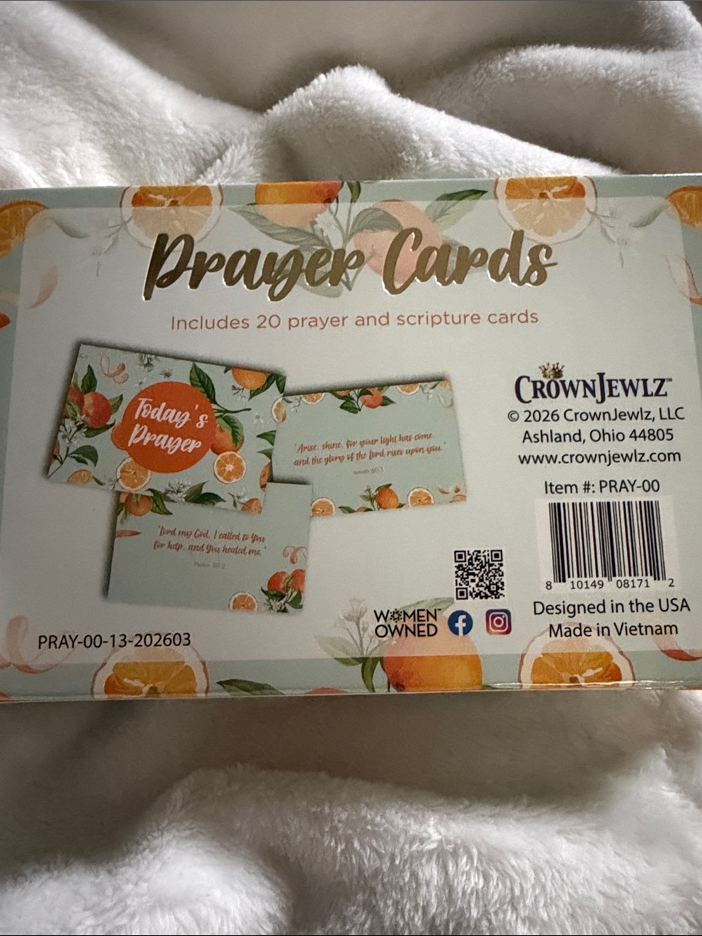 Prayer Cards- 20 cards per box approx 6x4 - Picture 2 of 3